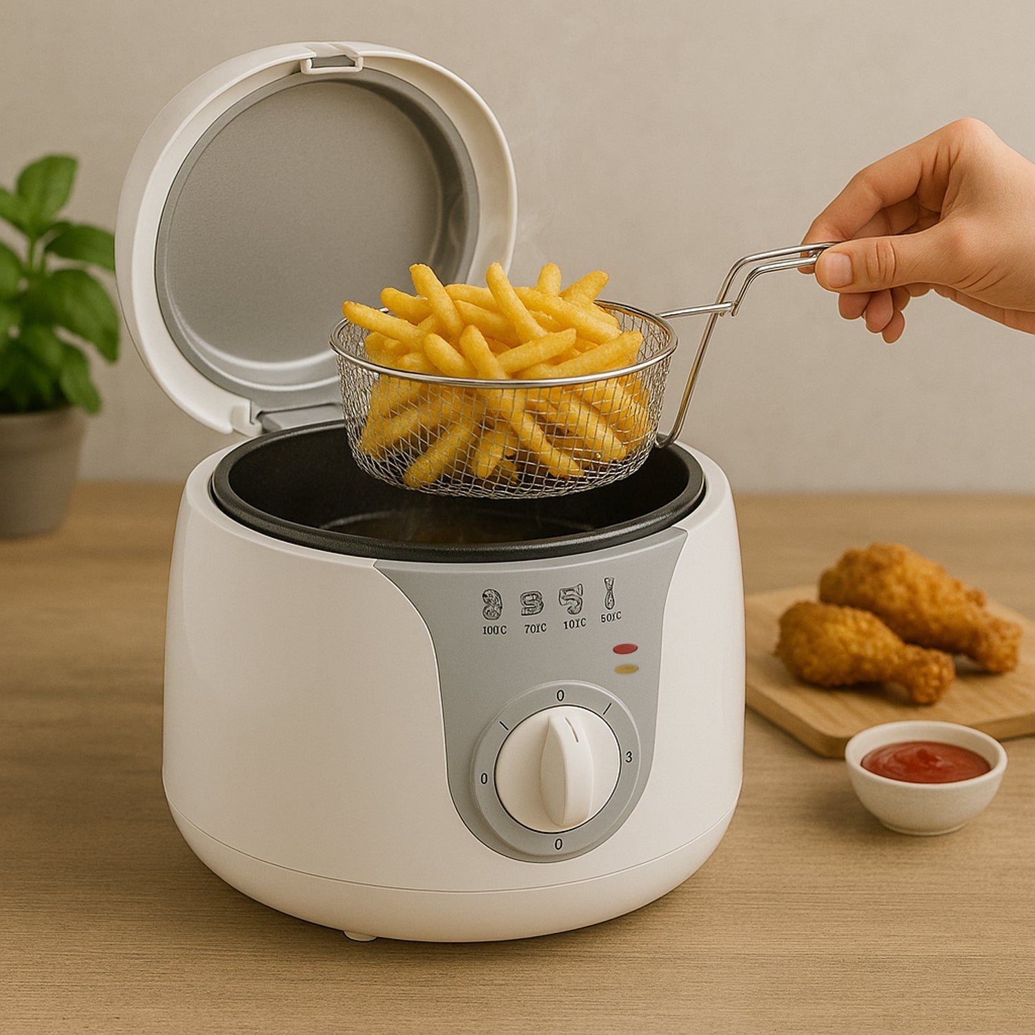 Orbit Adjustable Electric Deep Fryer - 1200W signaturekarts