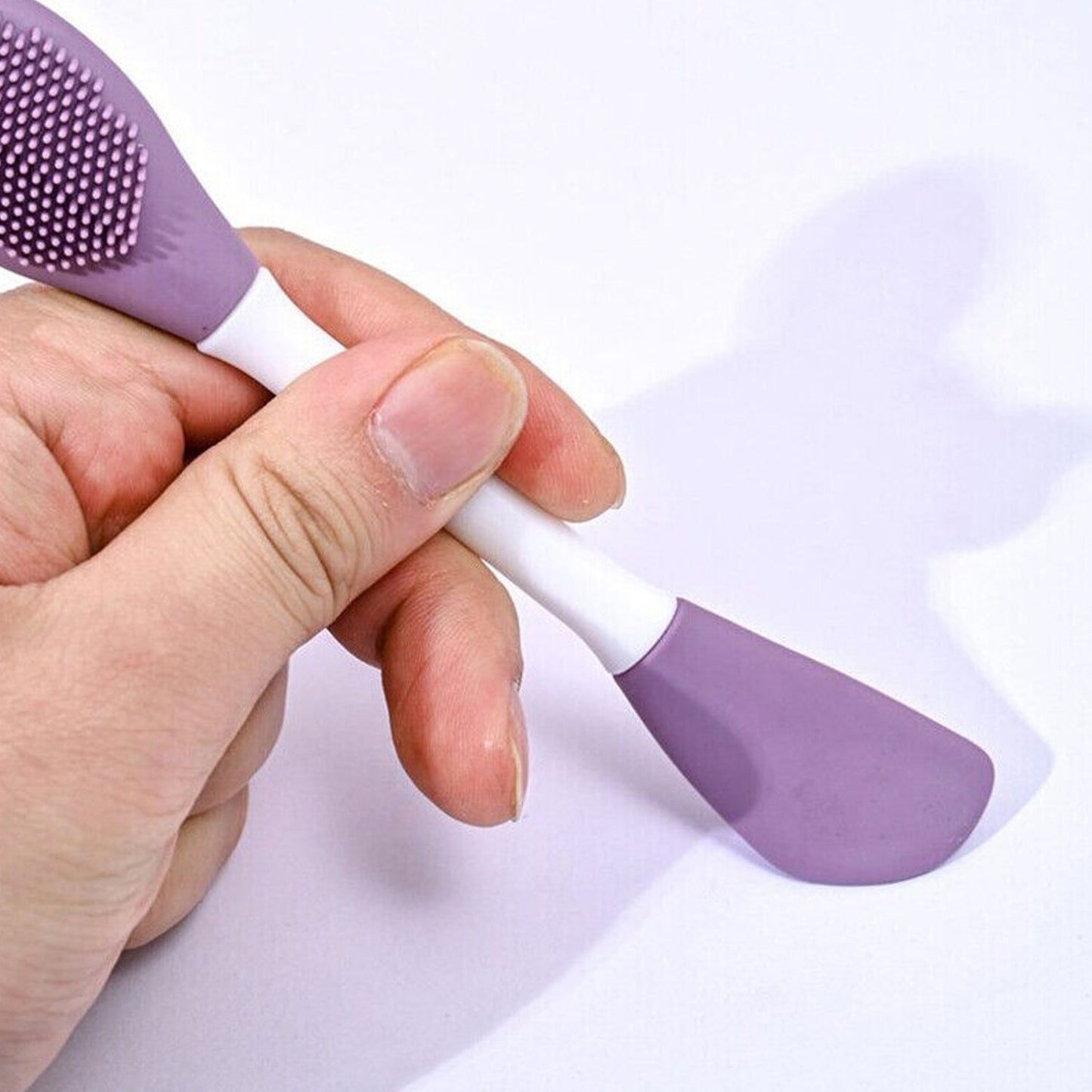 Double-Headed Silicone Mask Brush – Facial Cleansing & Mask Application Tool (1 Pc) signaturekarts