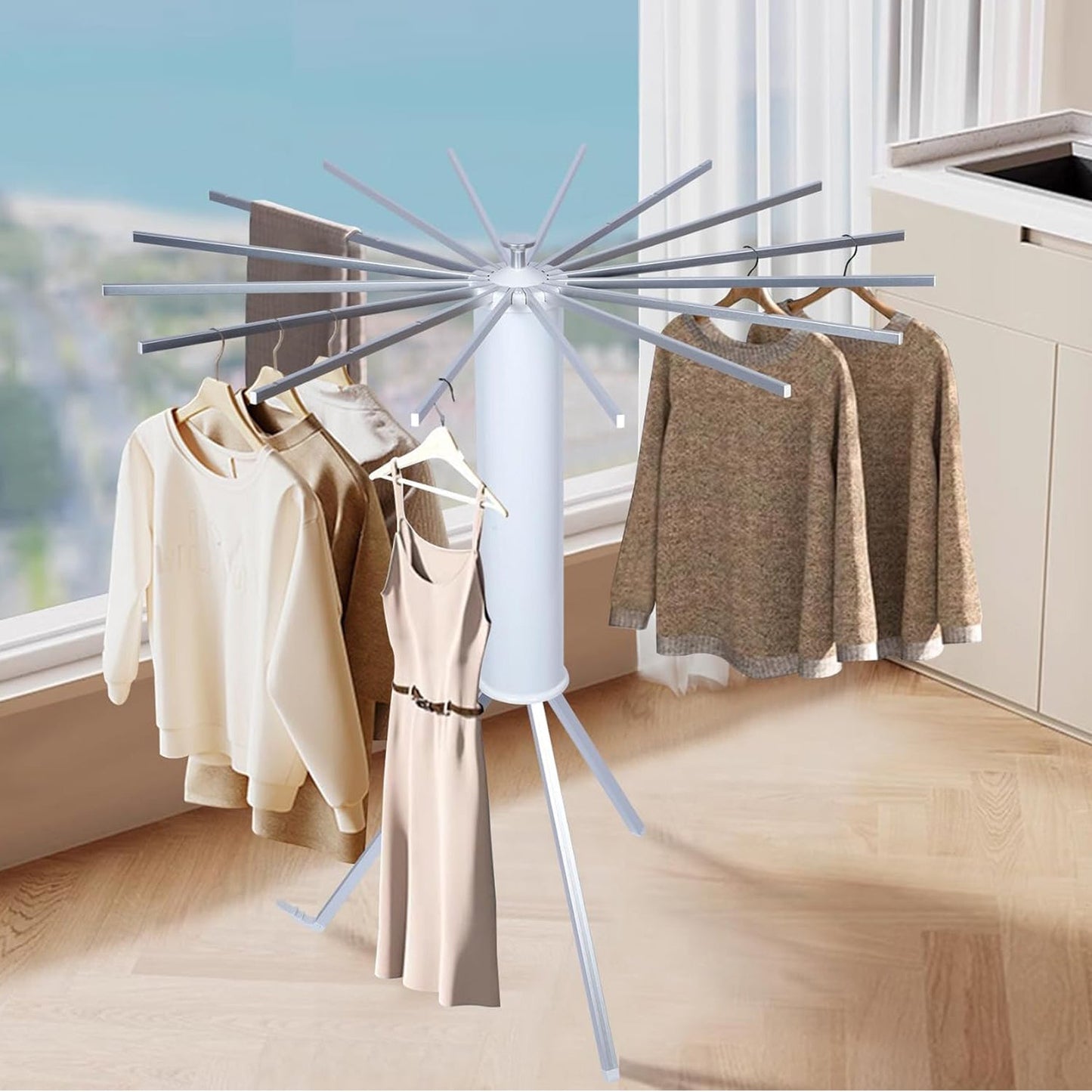 Foldable Rotary Clothes Drying Rack Stand (1 Pc) Signature Kart