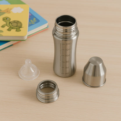 Ganesh Stainless Steel Baby Feeding Bottle for New Born Infants Toddler  250 ML signaturekarts