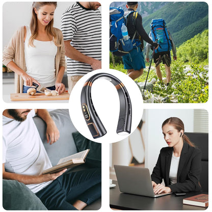 Premium USB Rechargeable Fashion Neck Fan with Digital Display (1 Pc) The Morsignaturekarts