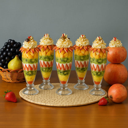 Apex Premium Dessert & Falooda Glasses (Approx 400ML / 6 Pc) The Morsignaturekarts