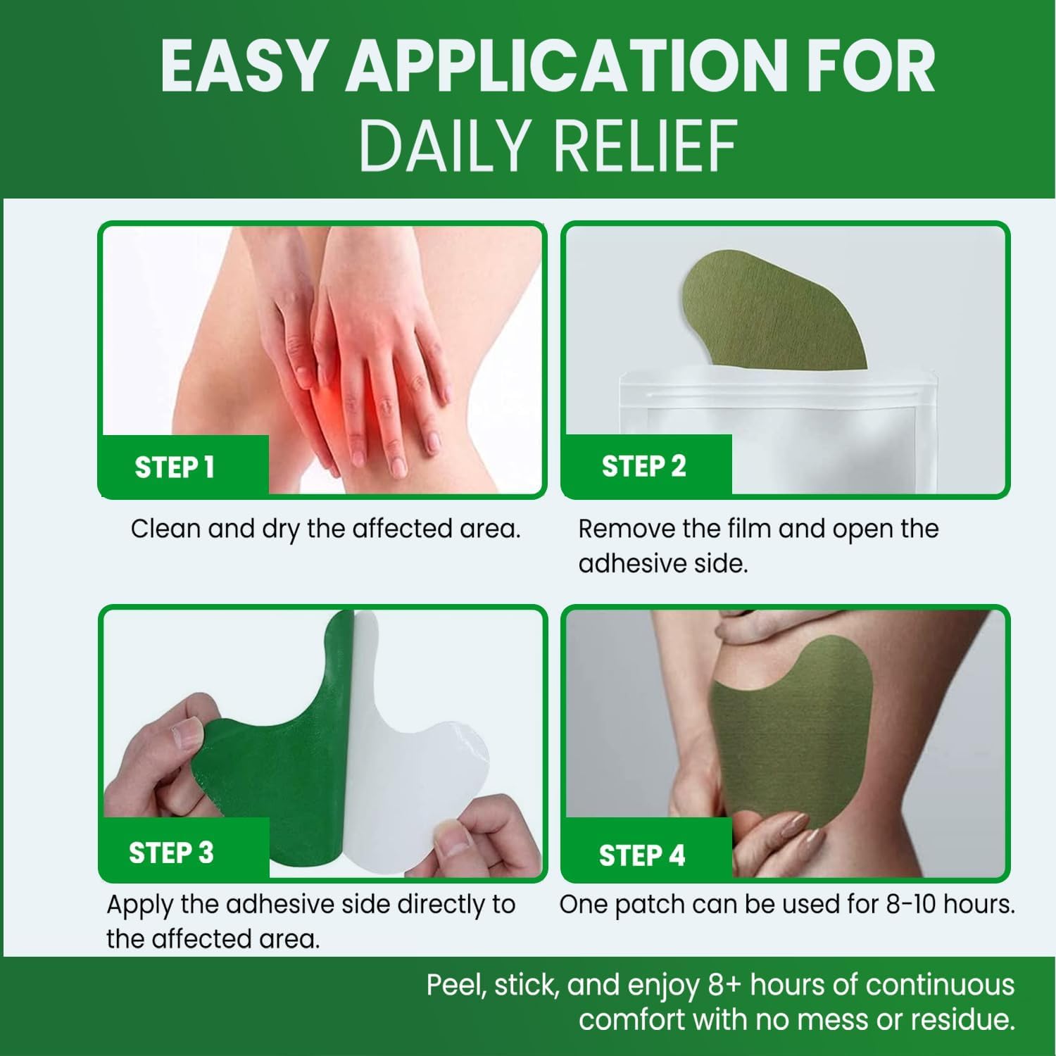 Knee Relief Patch Set – Herbal-Infused Adhesive Patches (10 Pc Set) The Morsignaturekarts