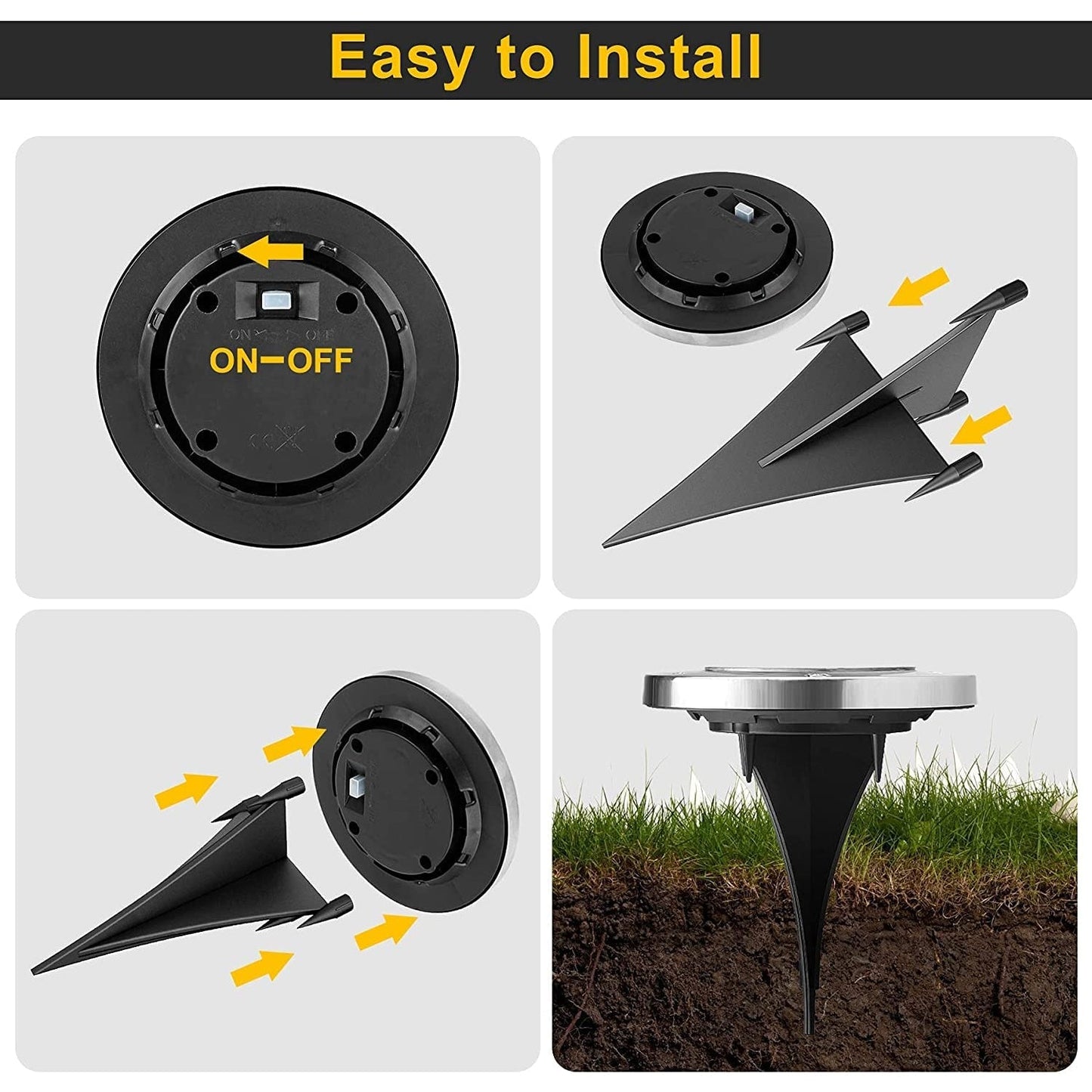 Solar Powered LED Garden Lights (4 Pc) signaturekarts