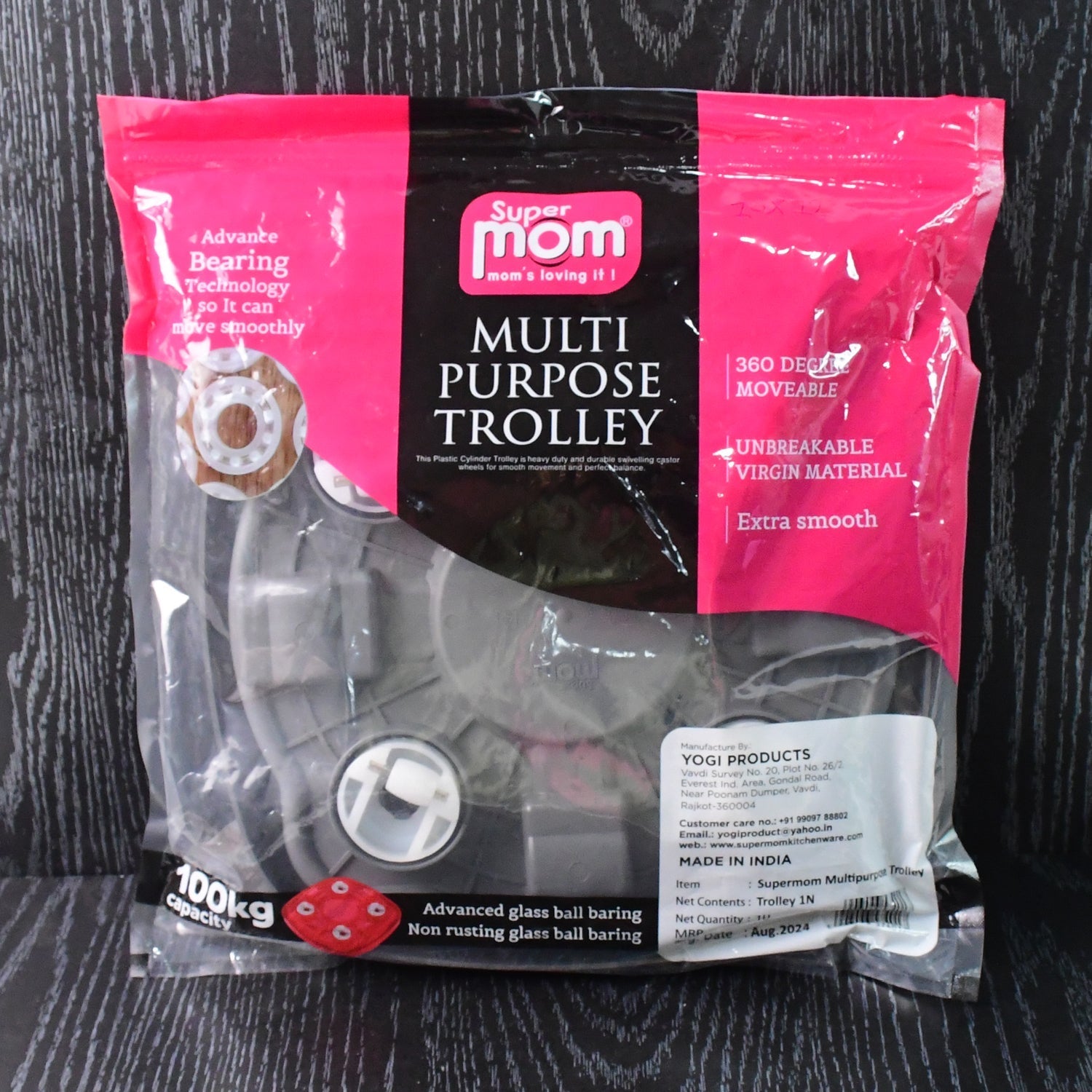 Supermom Plastic Multi Purpose Heavy Duty Gas Cylinder Trolley signaturekarts