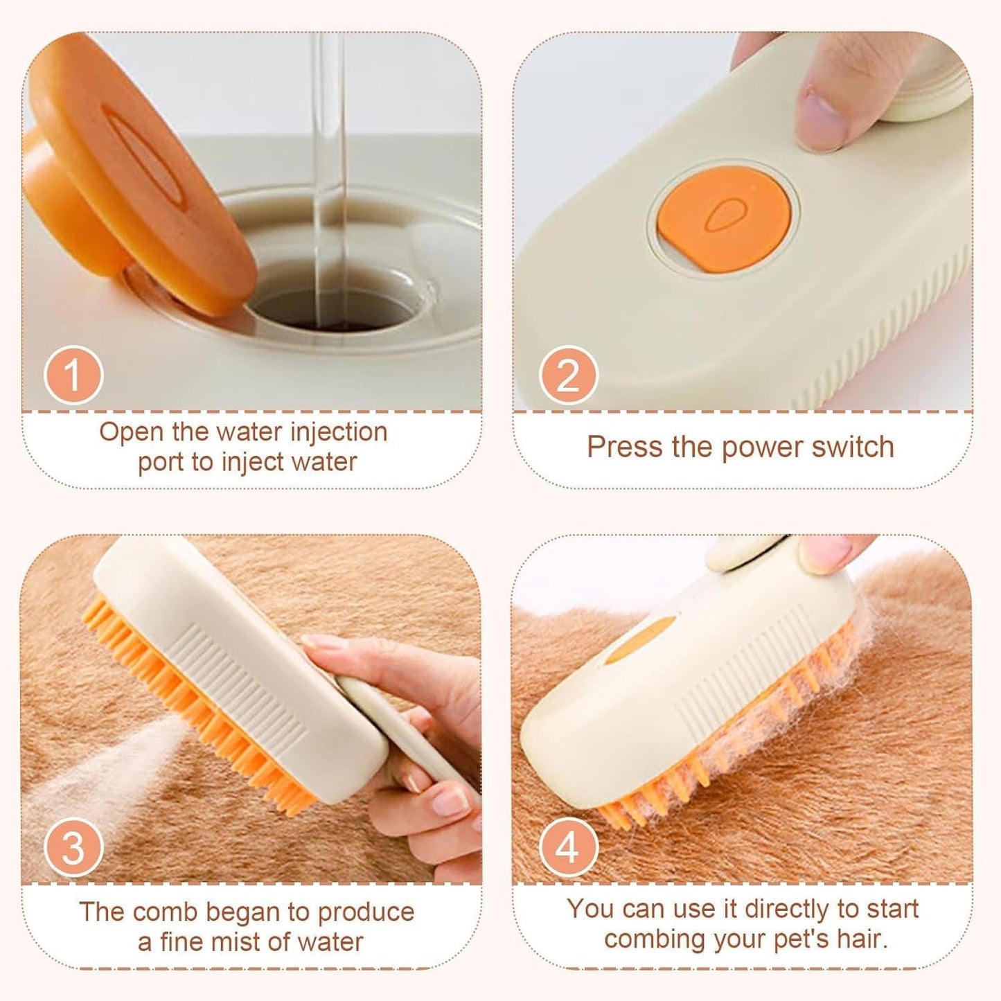 Electric Spray Handle Massage Brush, Hair Removal Brush Steam (1 Pc) Signaturekarts