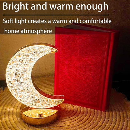 Moon Crystal Touch Table Lamp with 3 Color Dimmable USB Night Light signaturekarts