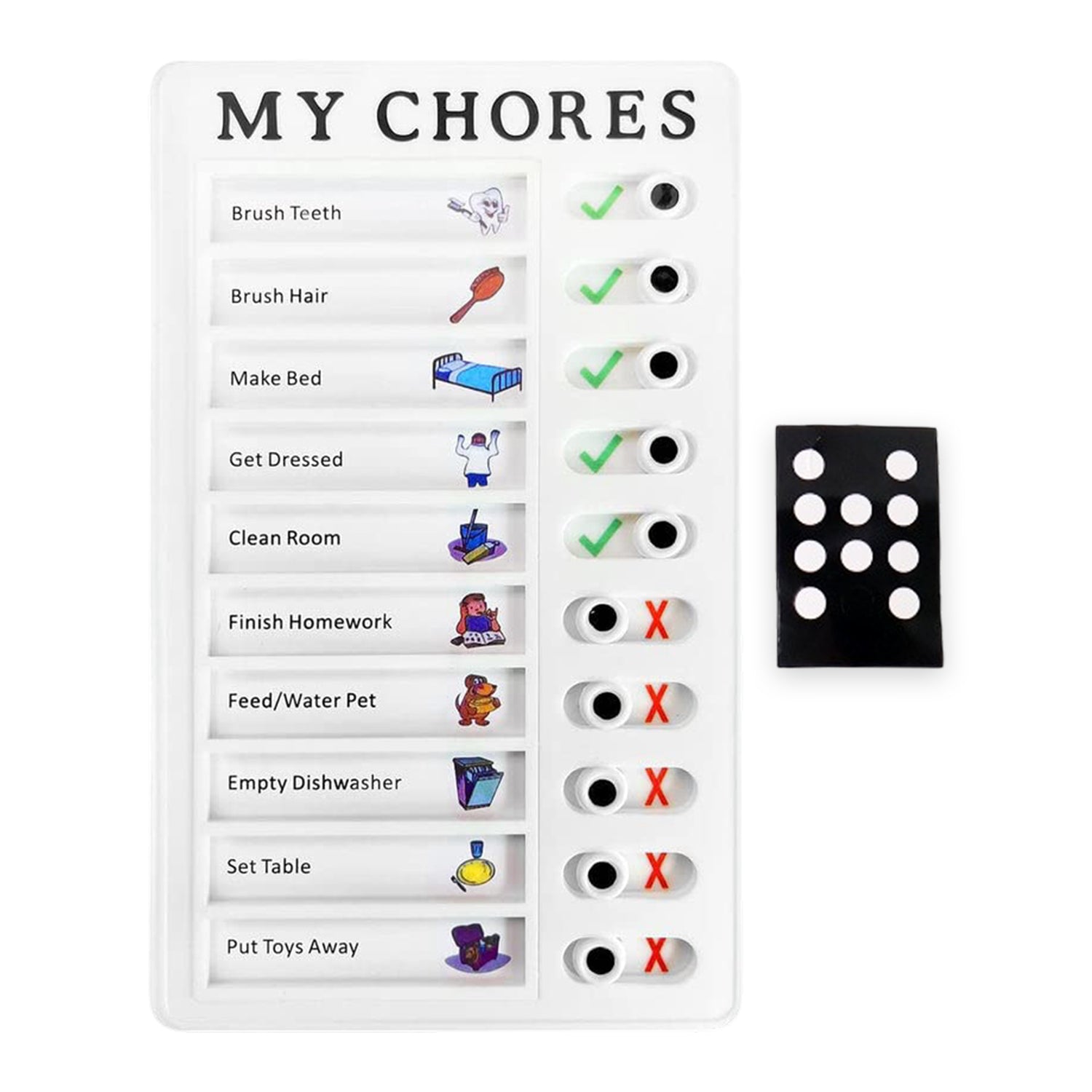Portable Chores Note Board – Home Management Planning Memo Board (20×12 cm) Your Brand