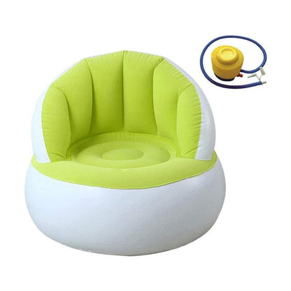 Kids inflatable sofa chair with backrest & Foot Air Pump (1 Set 85x74 Cm Approx) Signaturekarts