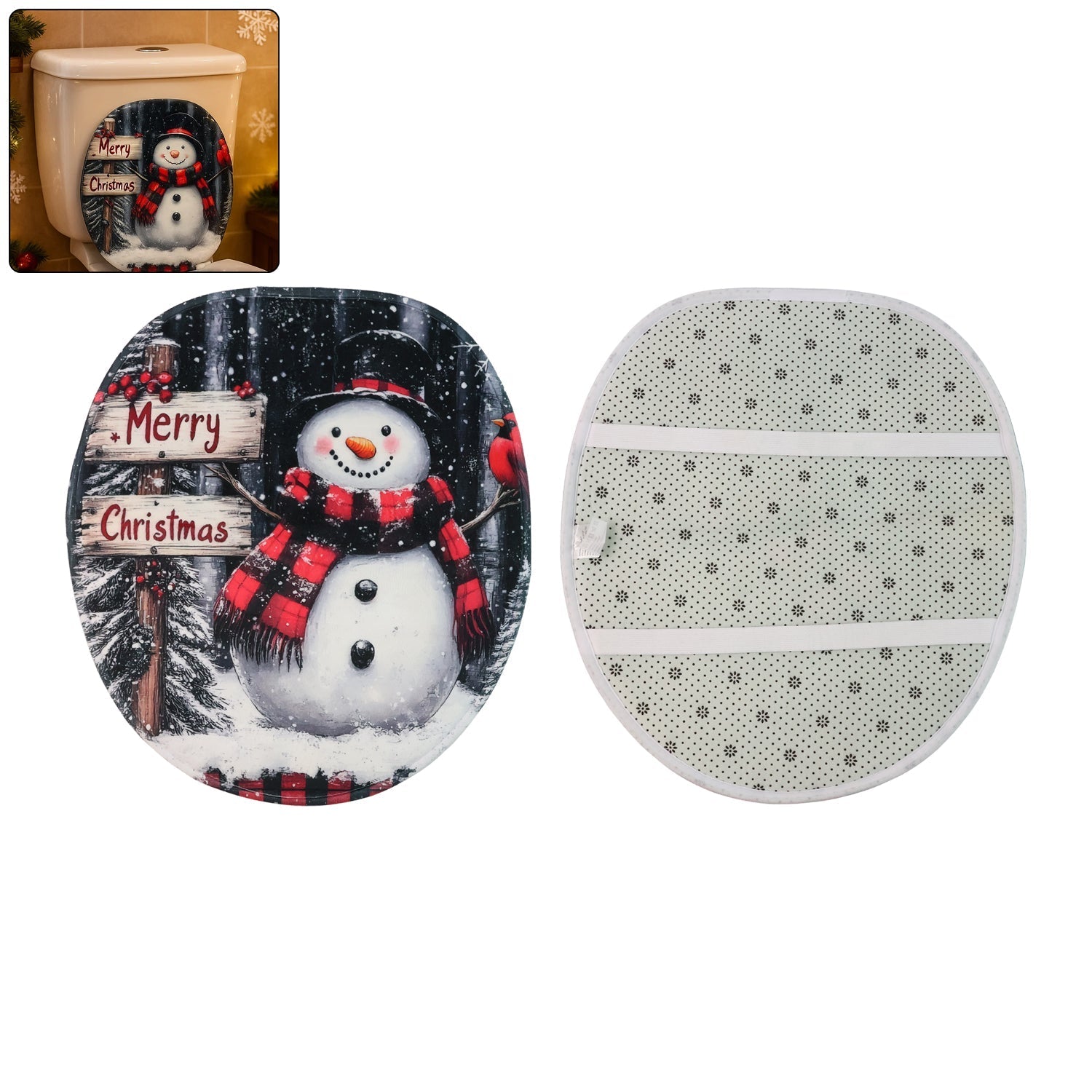 3 in 1 Mix Design Bathroom Mat - (1 Set) signaturekarts
