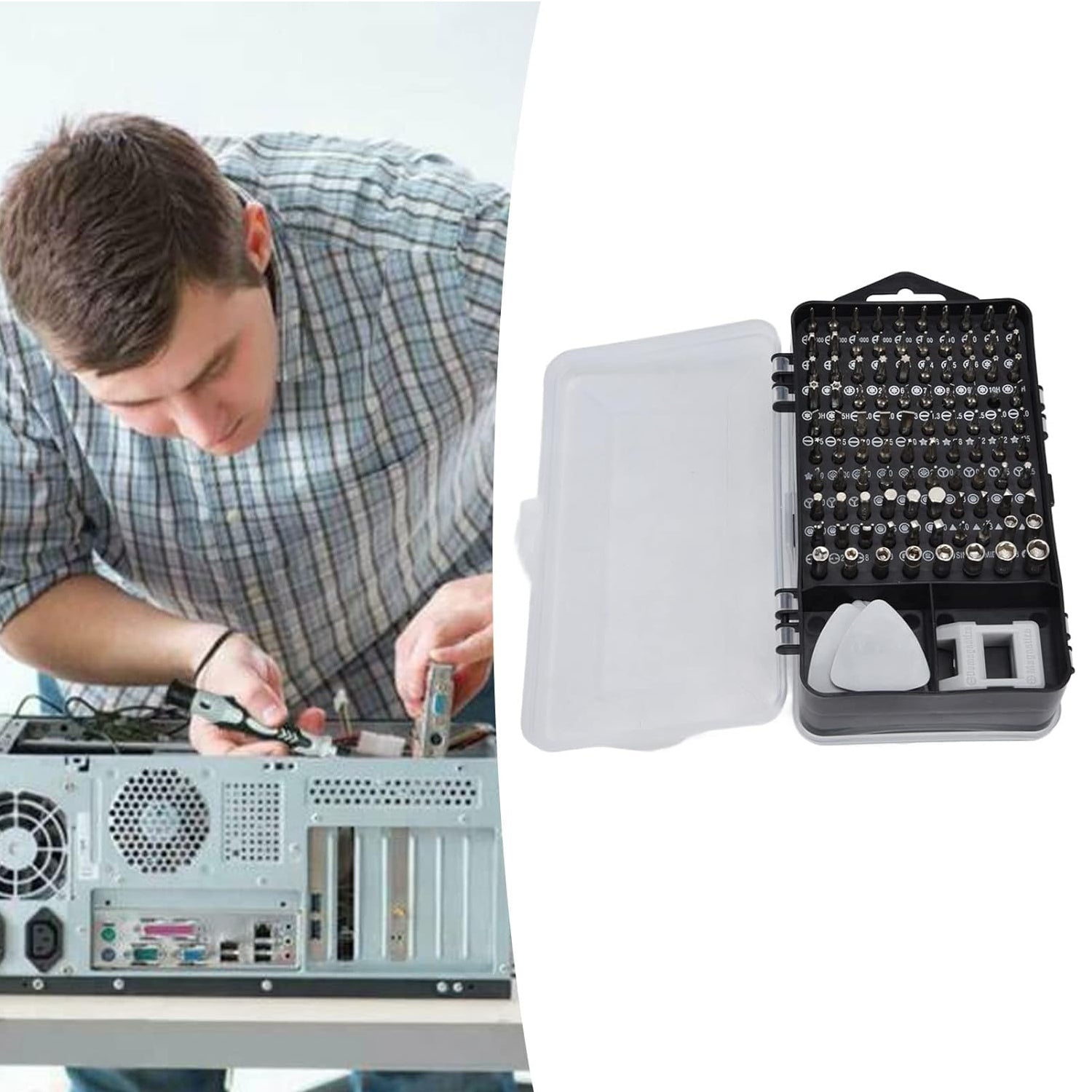 Screwdriver Electronic Laptop, Mobile Repair Tool Kit (117 Pcs Set) Signature kart
