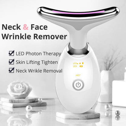 Electric Face Massager Wrinkle Remover LED Photon Face Beauty Device (1 Pc / Plastic) Signaturekarts