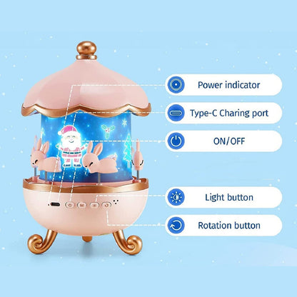 Bunny’s Carousel Rotating LED Night Light Signature kart