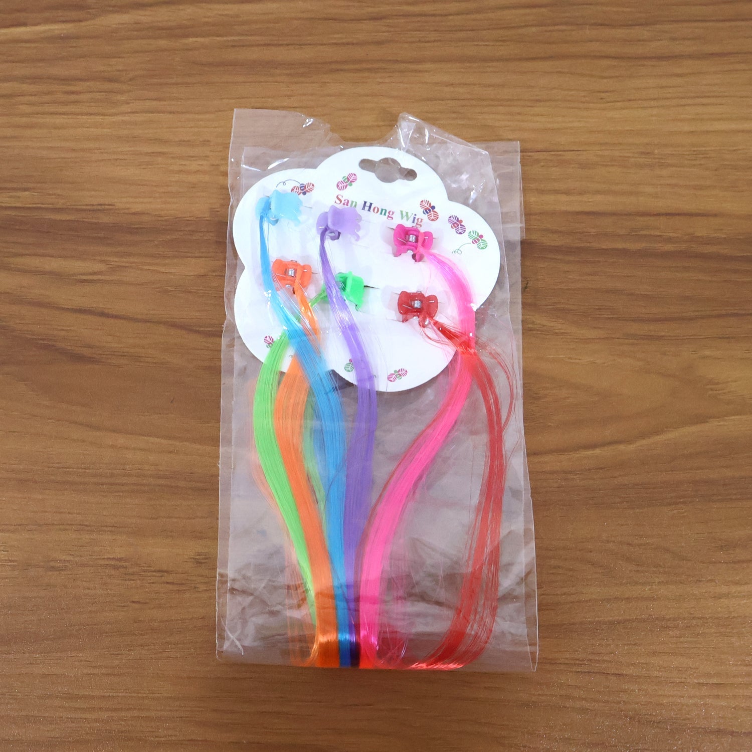 Kids Hair Extensions with Hair Clips (6 Pc Mix Color) signaturekarts