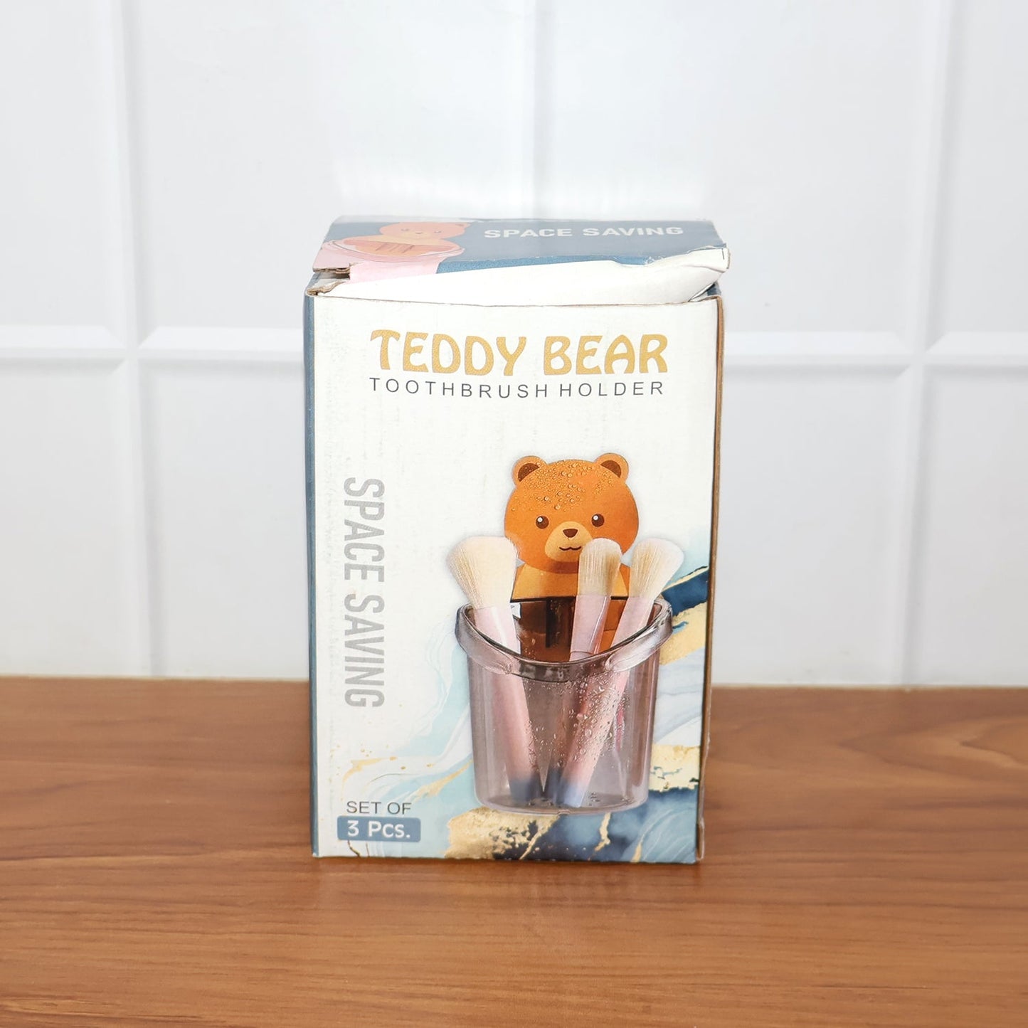 Cute Teddy Bear Toothbrush Holder for Kids (3 Pc Set) The Morsignaturekarts