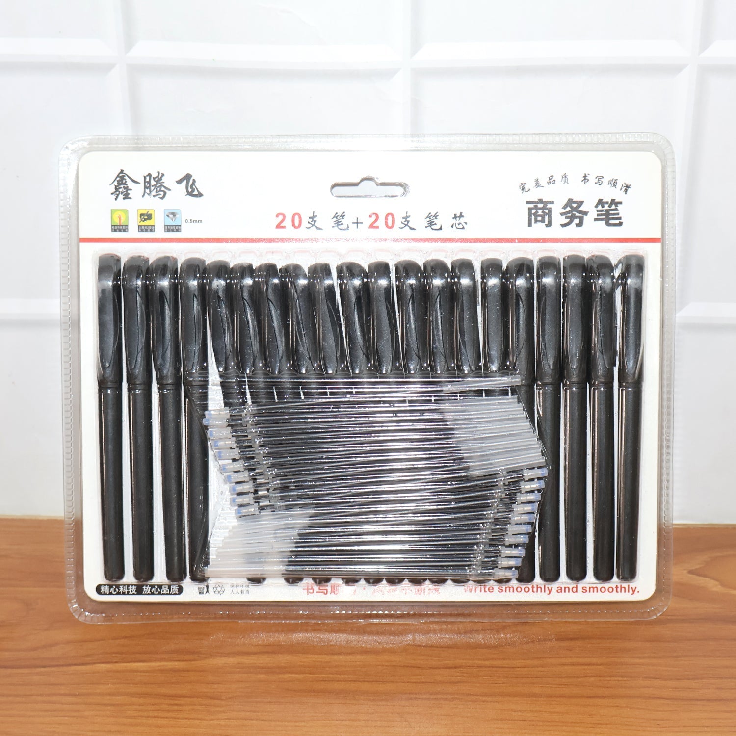 Refillable Black Marker Pen with Extra Ink Refills 20 pieces (1 Set) The Morsignaturekarts