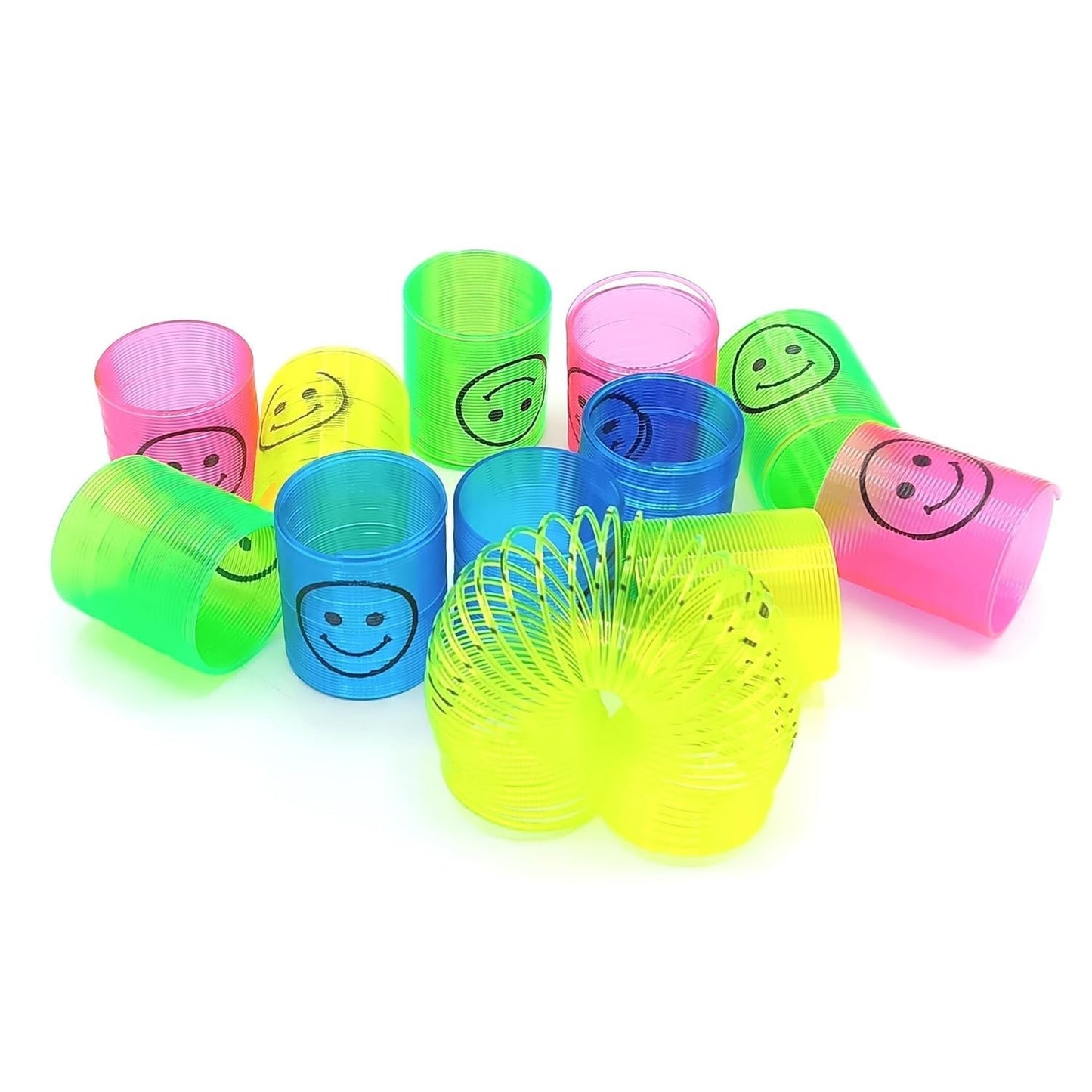 Multicolor Magic Smiley Spring, Spring Toys, Slinky spring toy(12 Pcs Set) signaturekarts
