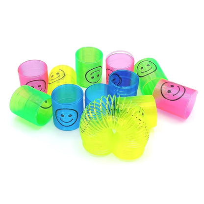 Multicolor Magic Smiley Spring, Spring Toys, Slinky spring toy(12 Pcs Set) signaturekarts