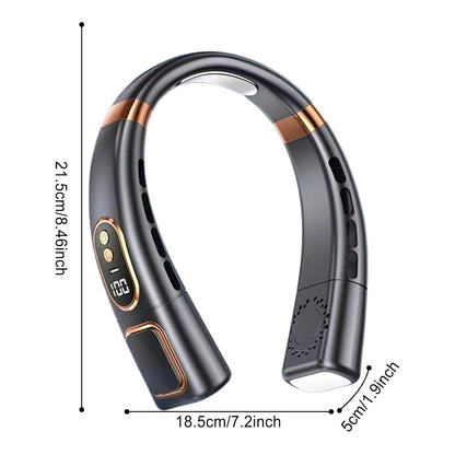 Premium USB Rechargeable Fashion Neck Fan with Digital Display (1 Pc) The Morsignaturekarts