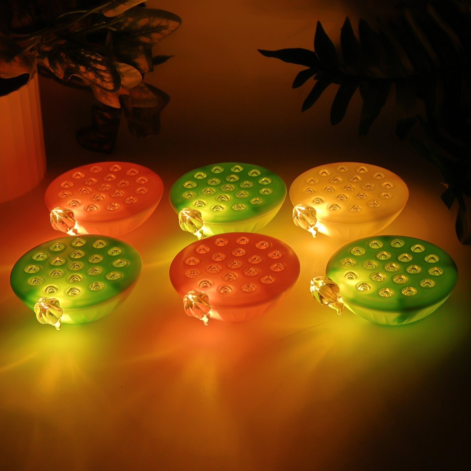 Set of 6 Lotus Canopy LED Decorative Lamps signaturekarts