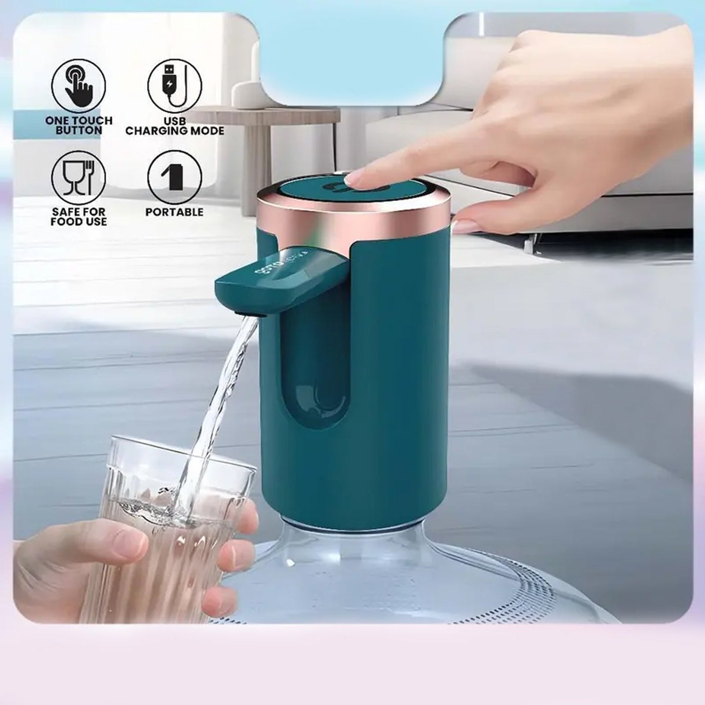 USB Rechargeable Automatic Water Dispenser for 20 Litre Bottle (1 Pc) Signaturekarts