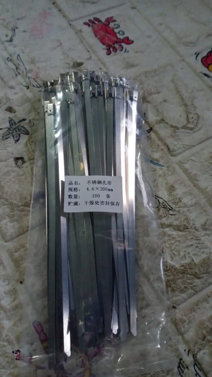 Stainless Steel Cable Ties for Solar & Home Use (100 Pc, 4.6x100mm) signaturekarts