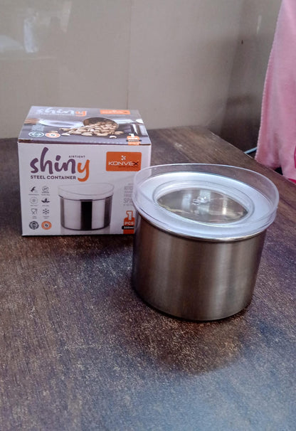 Multipurpose Stainless Steel Airtight Containers with See Through Lid (1 Pc / 500 ML) Signaturekarts