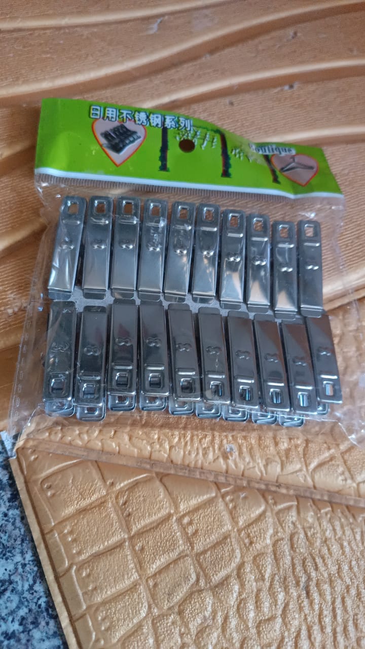 Cloth Drying Pins Stainless Steel Cloth Clips (20 Pcs Set) Signature kart