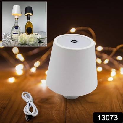 USB Rechargeable LED Bottle Lamp – 3-Color Dimmable Wireless Table Light (1 Pc) signaturekarts