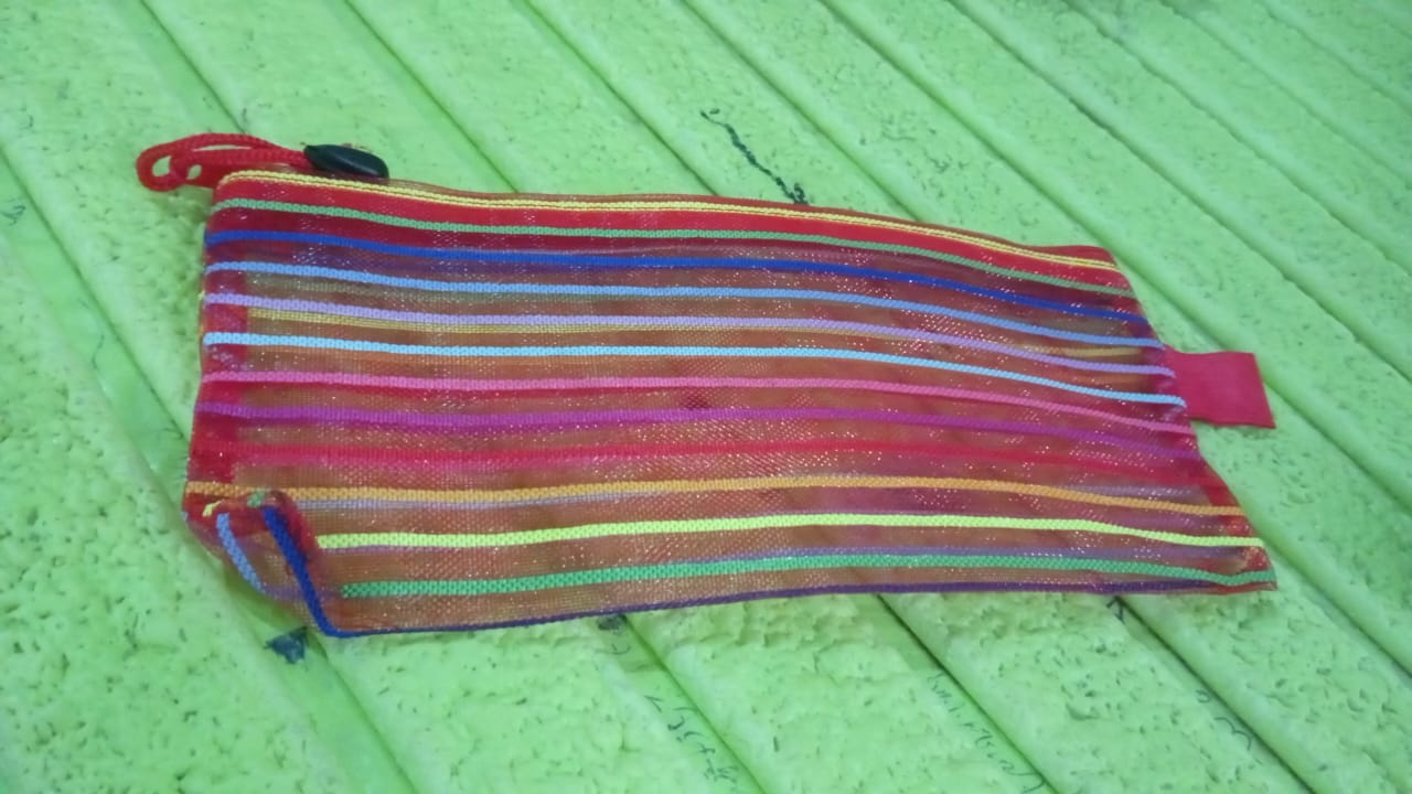 Transparent Zippered Nylon Mesh Multi Purpose Pouch / Purse Signaturekarts