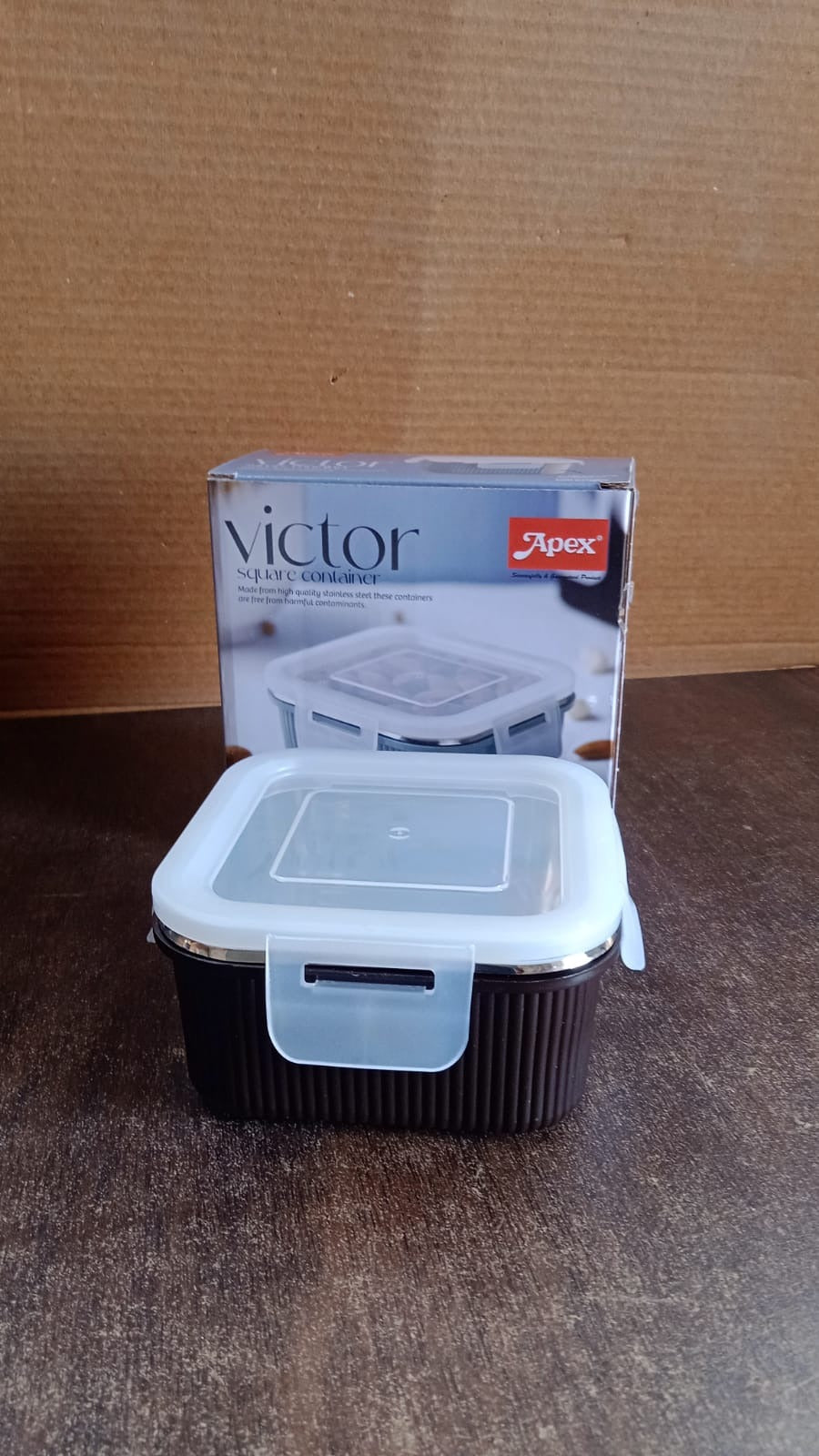 Apex Victor Square Food Storage Container (400 ML / 1 Pc) Signature Kart