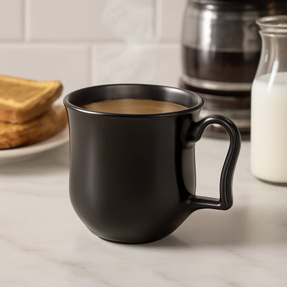 Premium Plastic Coffee / Tea Cups / Mug with Handle (1 Pc / With Color Box / Black) Signaturekarts