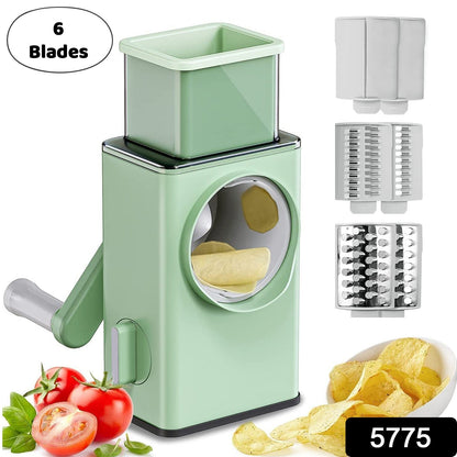 Stainless Steel Vegetable Chopper with 6 Blades - Kitchen Mandoline Slicer signaturekarts