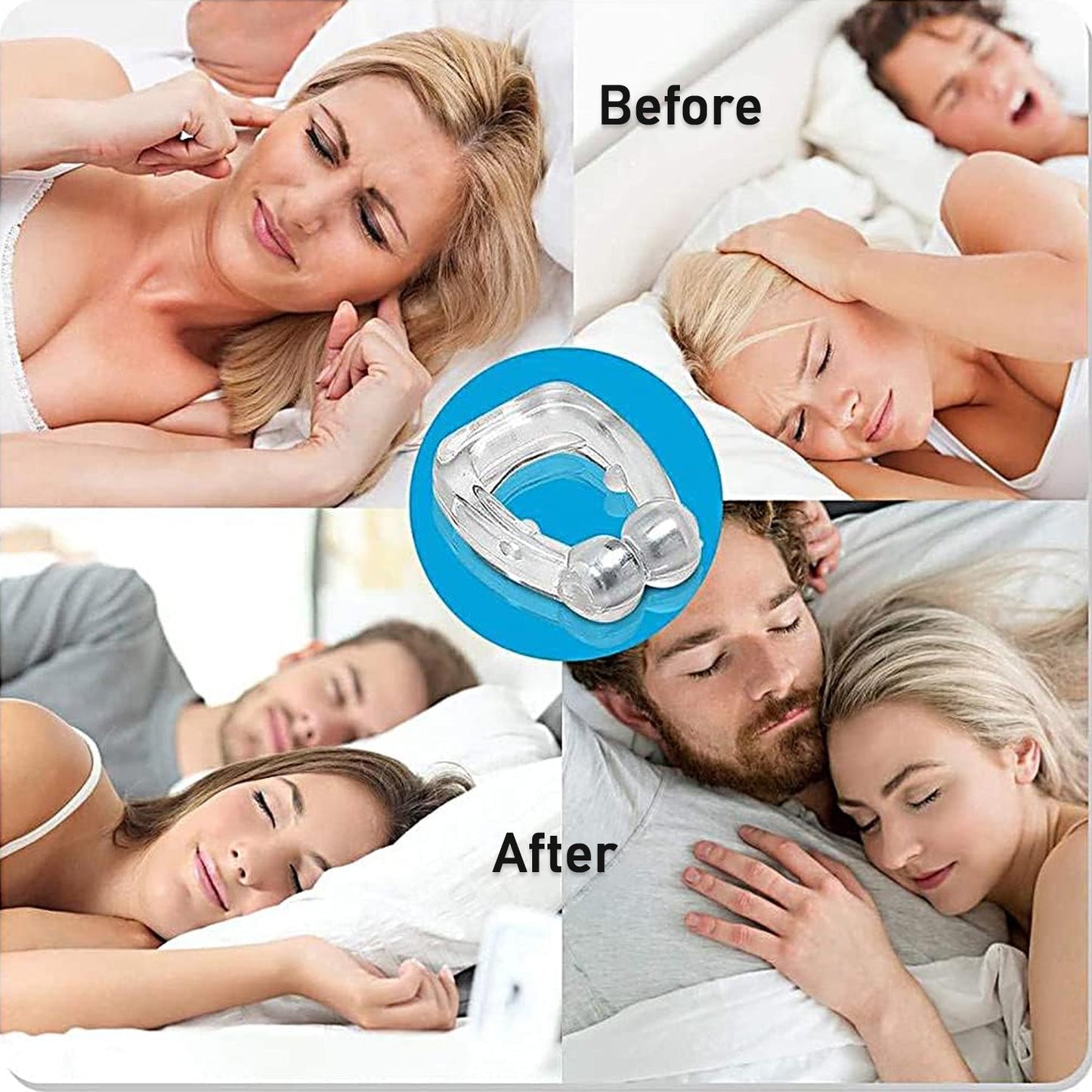 Silicone Magnetic Nose Clip Anti Snore Device for Heavy Snoring Sleeper (1 Pc) Signature Kart