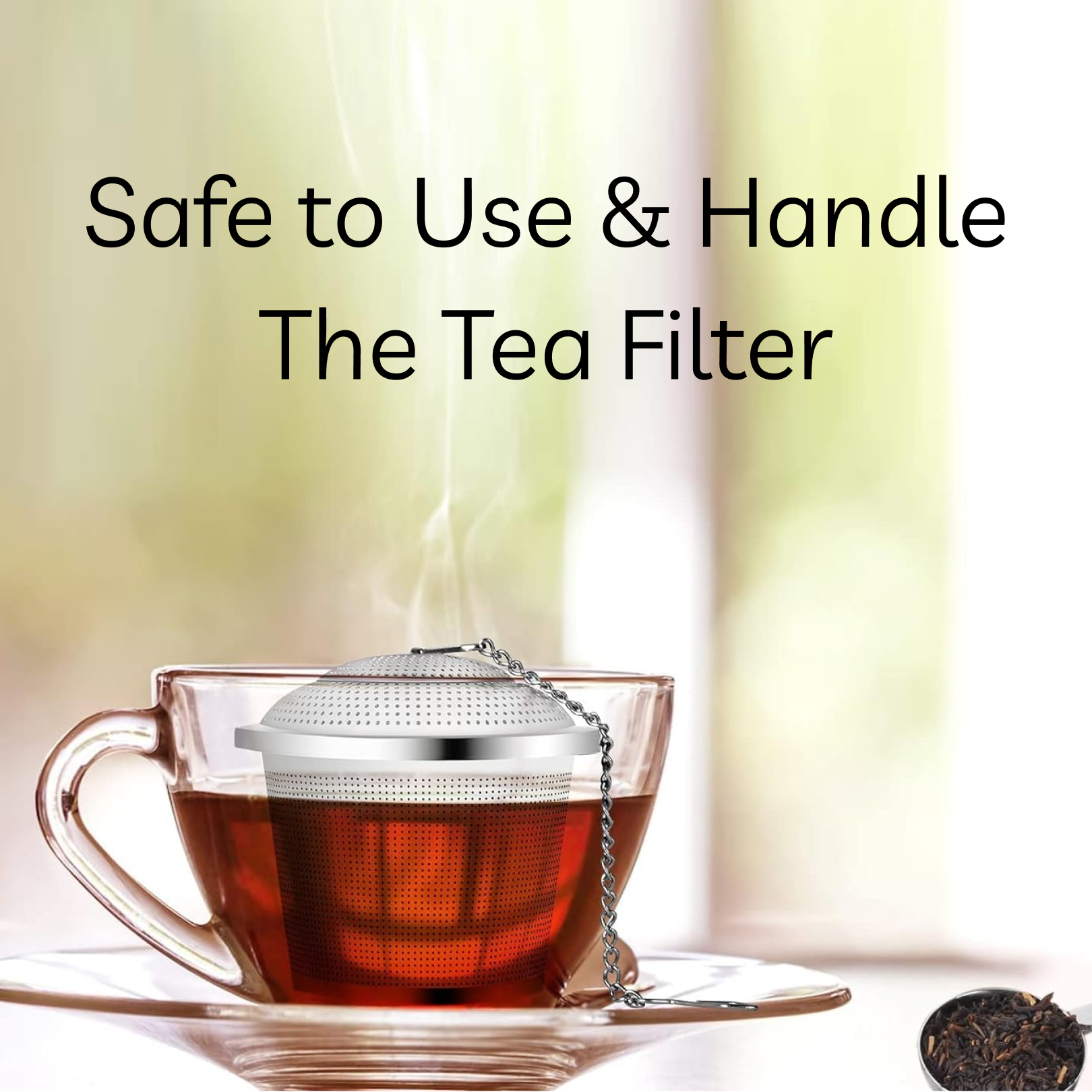 SS Easy Tea Filter for Filtering Tea in Household and Official Kitchen Use Your Brand