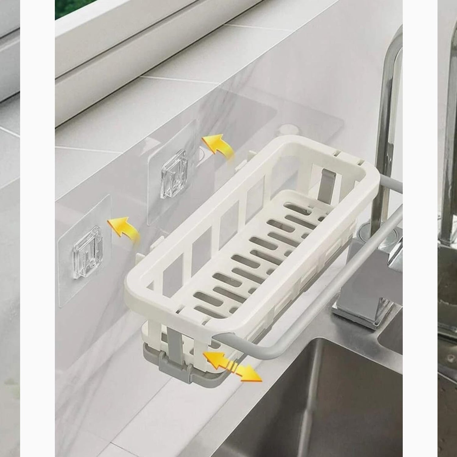 Hanging Drain Rack & Sponge Holder Basket for Kitchen Sink Storage signaturekarts