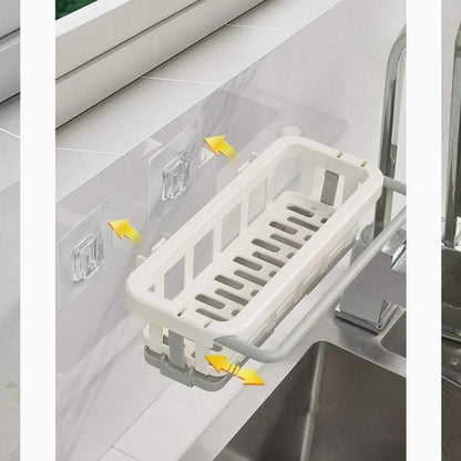 Hanging Drain Rack & Sponge Holder Basket for Kitchen Sink Storage signaturekarts