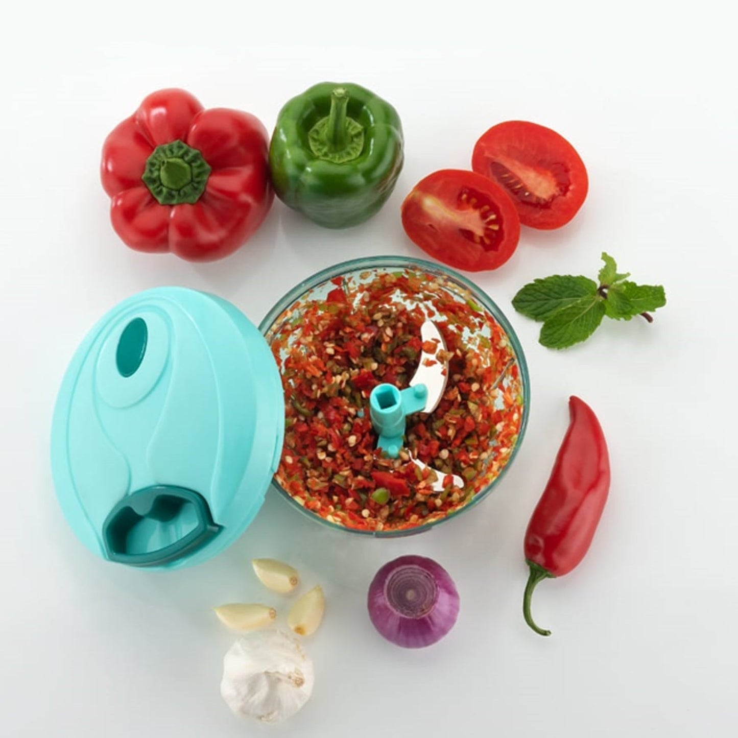 Handy Mini Plastic Vegetable Chopper signaturekarts