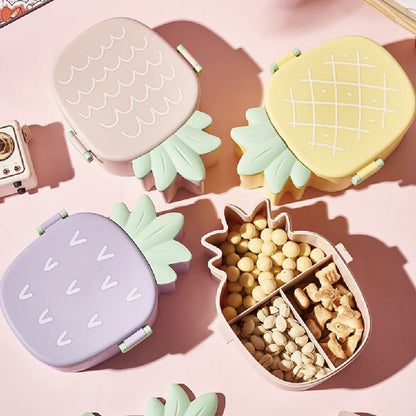 Kids Lunch Box Cute Pineapple Shaped Bento Box with Fork Spoon  Office Lunch Box (1 Pc ) signaturekarts