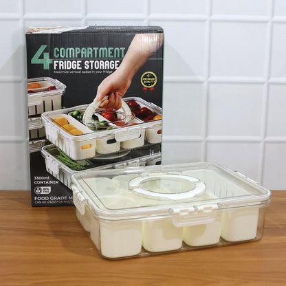 6-Compartment Fridge Storage Box with Lid The Morsignaturekarts