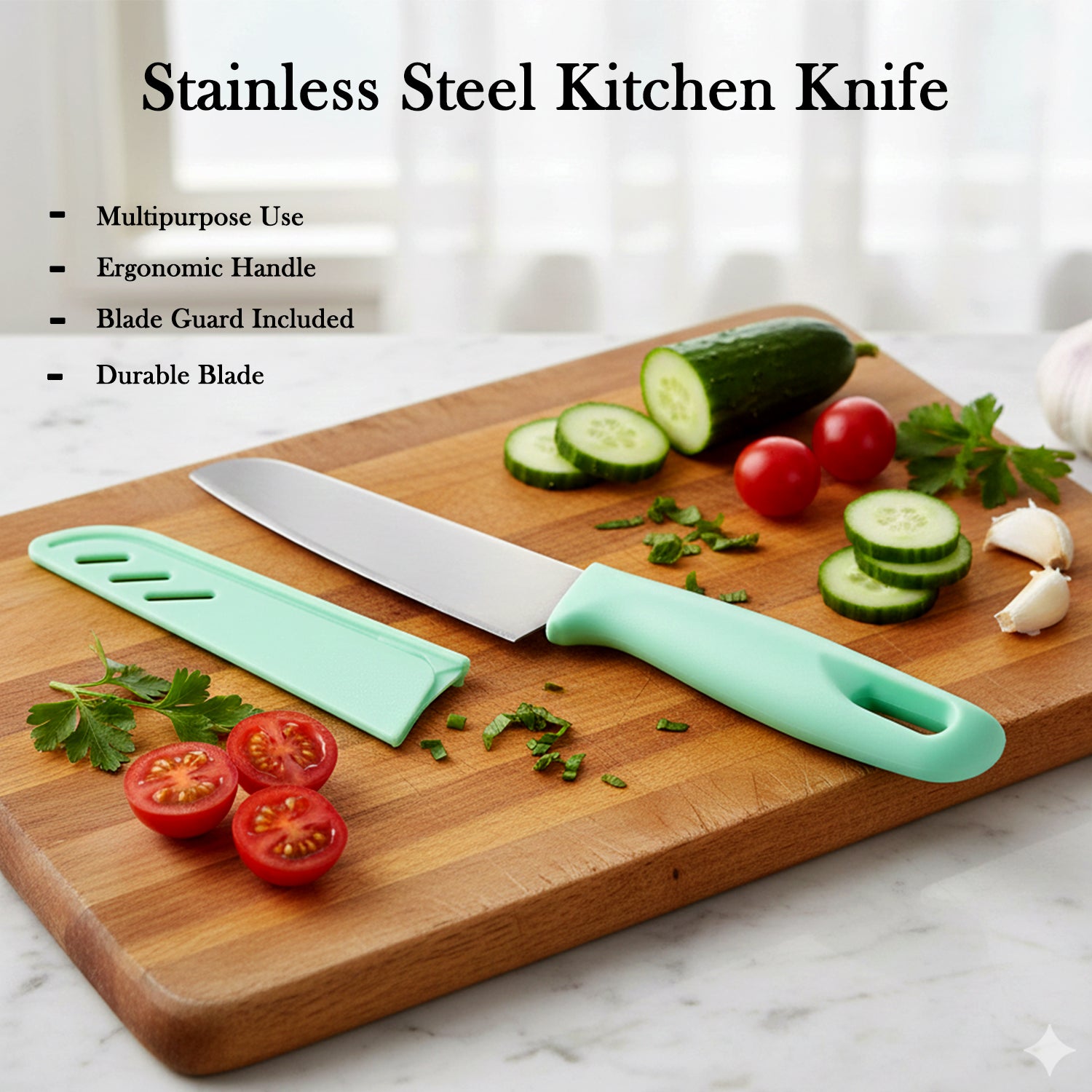 High-Quality Stainless Steel Kitchen Knife (1 Pc) The Morsignaturekarts