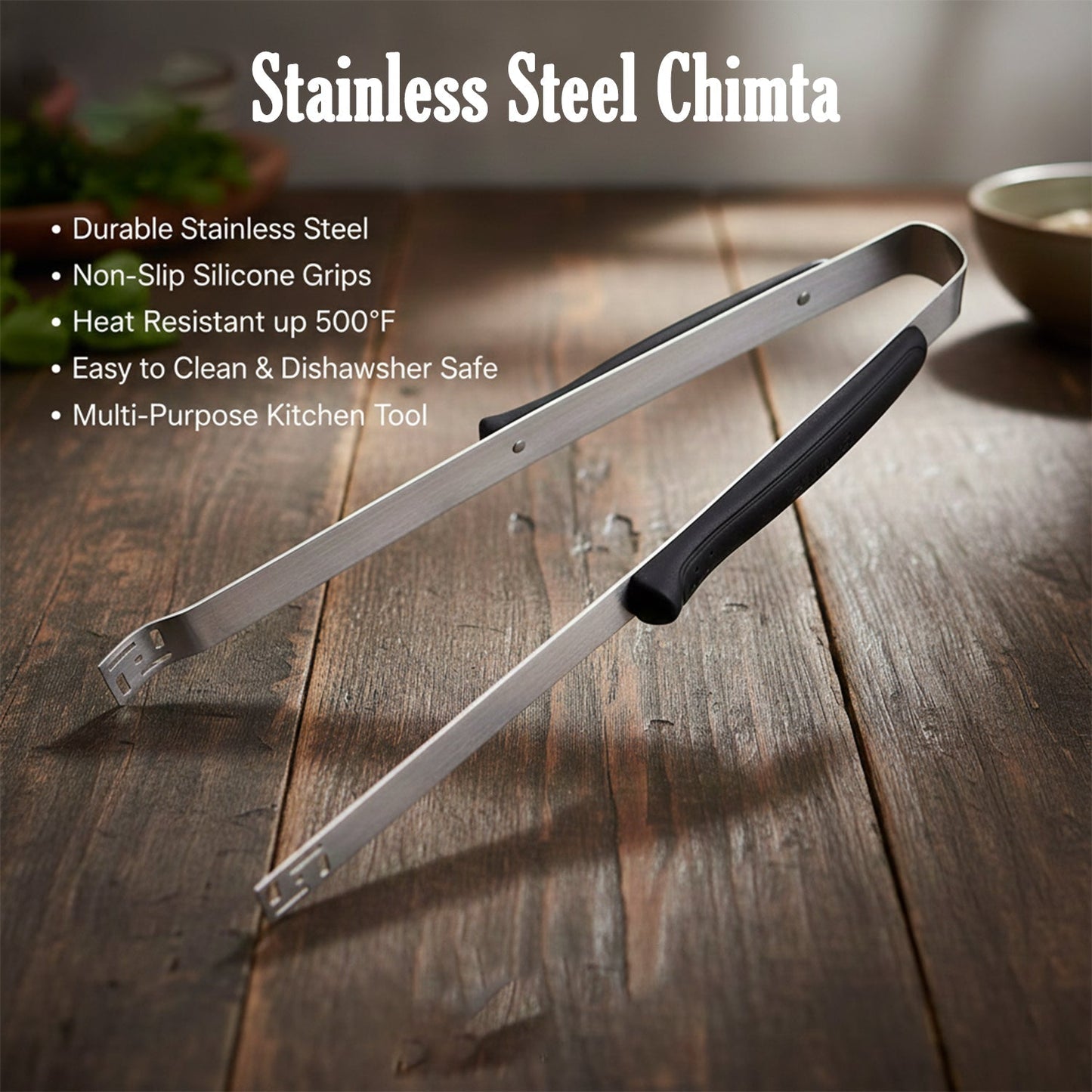 Premium Stainless Steel Chimta (1 Pc) The Morsignaturekarts