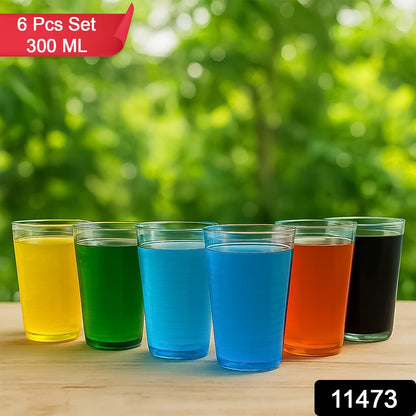 Apex Pyramid Ringo Plastic Glass – 300ml Approx | Durable, Crystal-Clear Tumbler Signature kart