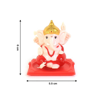Decorative Small Lord Ganesh Idol in Transparent Case (1 Pc) signaturekarts