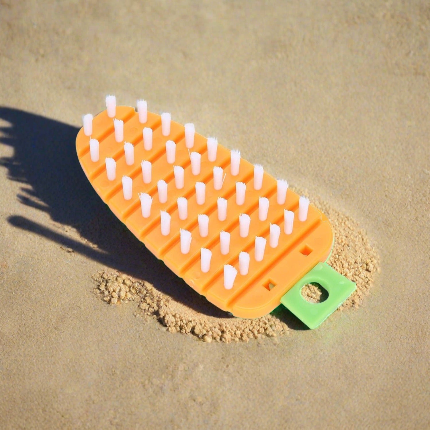 Carrot-Shaped Non-Toxic Vegetable Scrubbing Brush for Fruits & Veggies signaturekarts