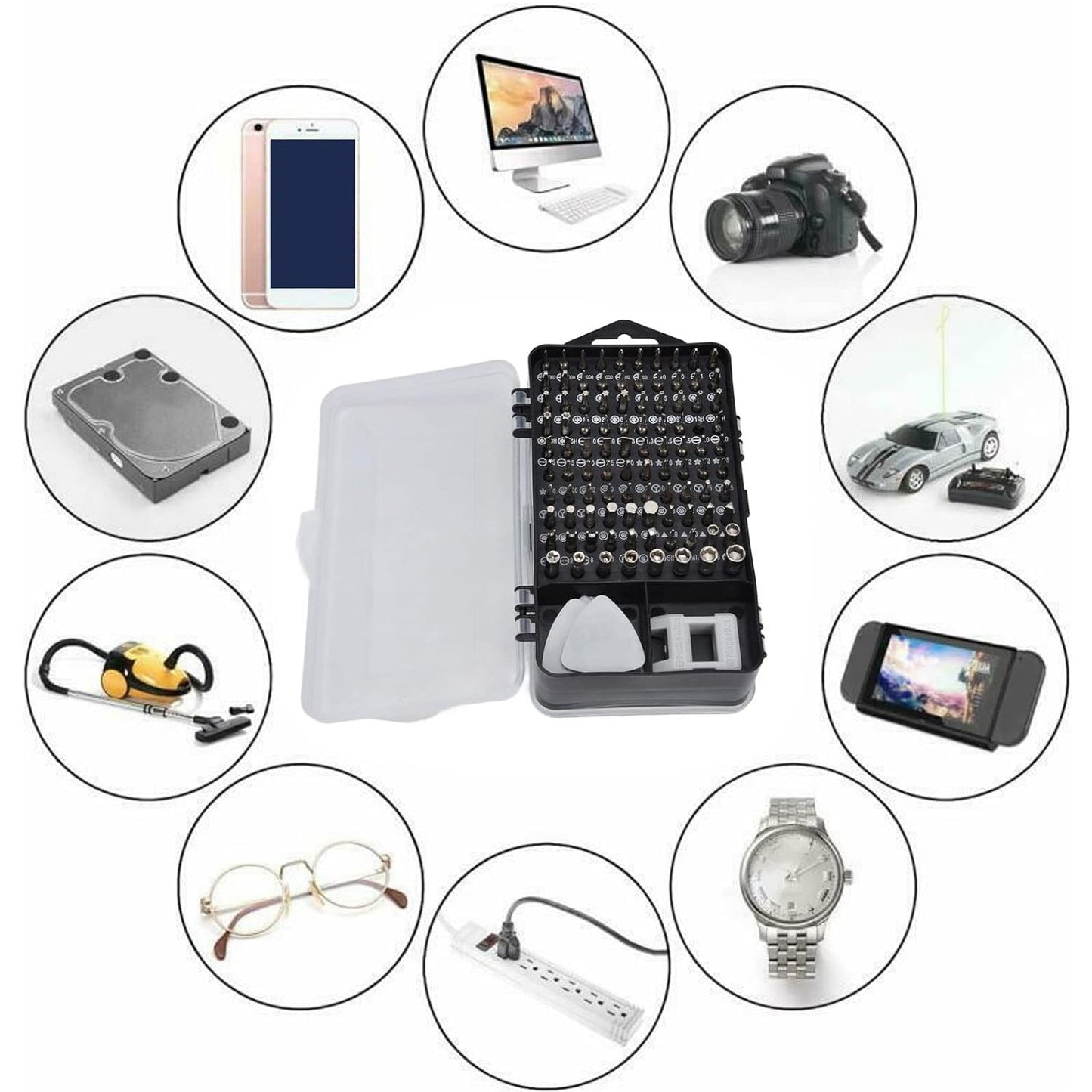 Screwdriver Electronic Laptop, Mobile Repair Tool Kit (117 Pcs Set) Signature kart