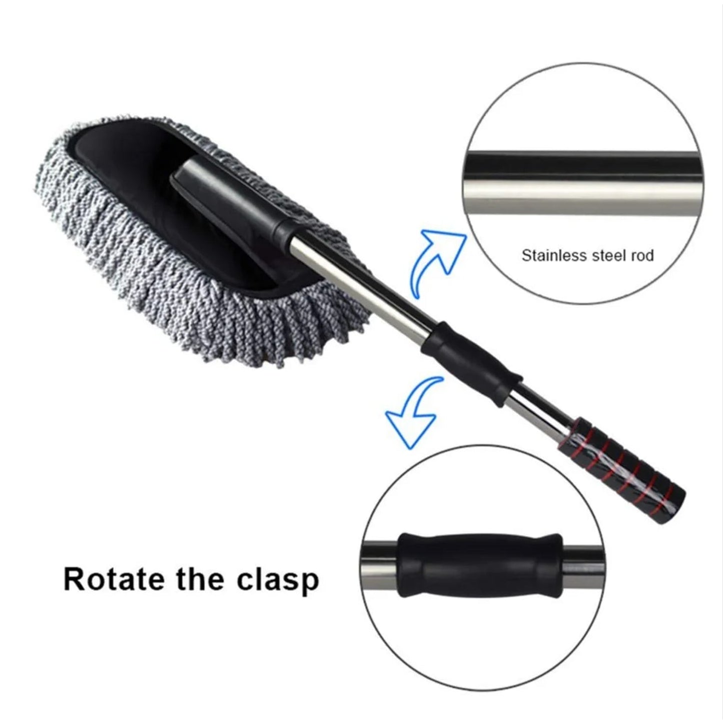 Car Duster, Long Retractable / Soft / Non-Slip / Handle Signature Kart
