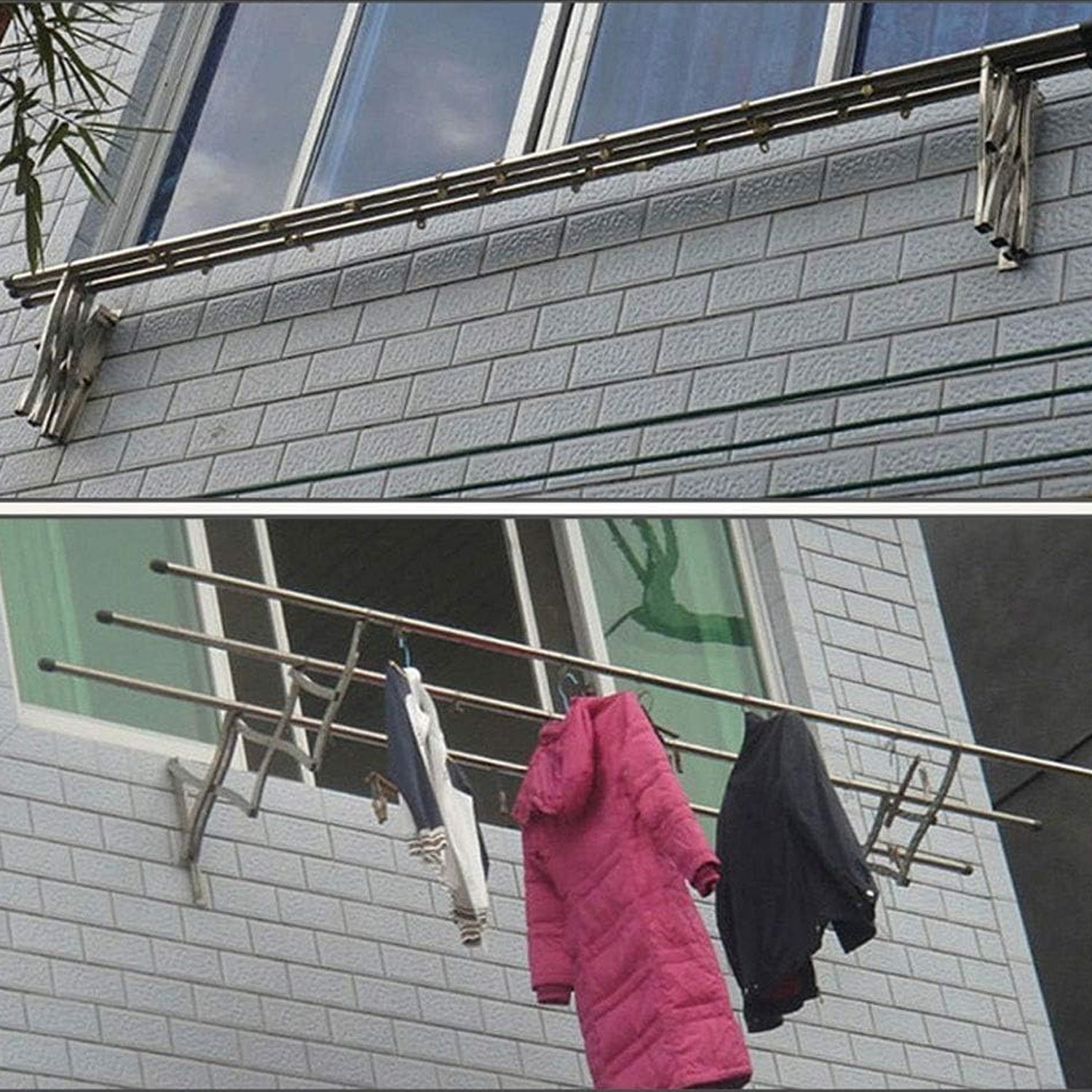 Clothes Rail Rack for Drying Clothes with Foldable Airer & Towel Holder for Home signaturekarts
