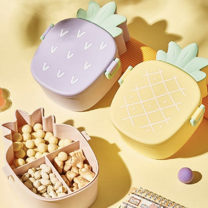 Kids Lunch Box Cute Pineapple Shaped Bento Box with Fork Spoon  Office Lunch Box (1 Pc ) signaturekarts
