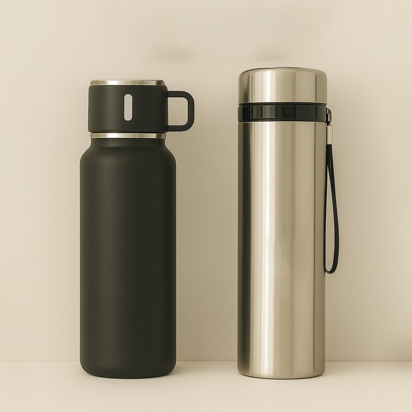 Stainless Steel Vacuum Insulated Water Bottle 900ML Approx (Mix Color) signaturekarts